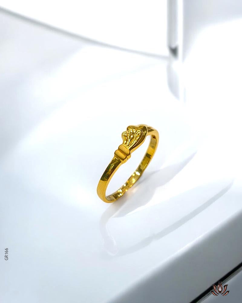 22K Real Yellow Gold Motive Ring