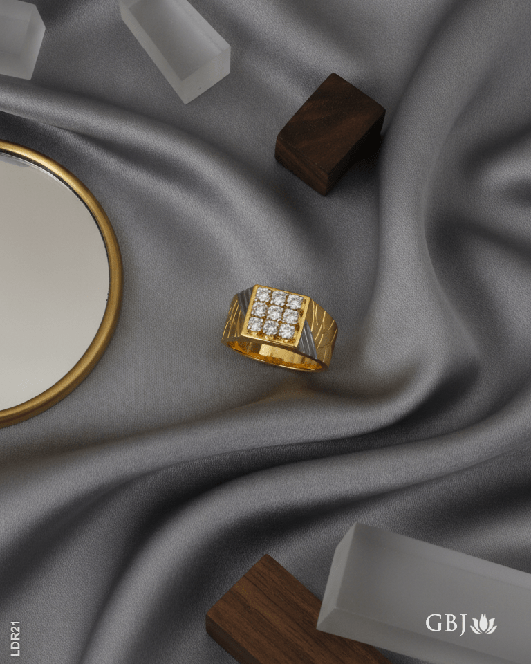 14K Lab-Grown Diamond Cluster Men's Ring - GEHNABOX