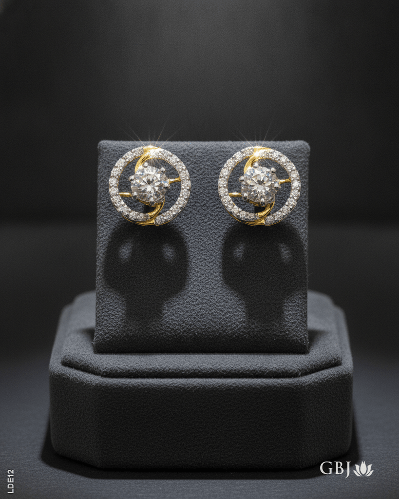 14K Lab-Grown Diamond Floating Halo Tops - GEHNABOX