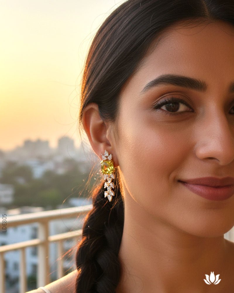 14K Lab - Grown Diamond Luxury Hanging Earring - GEHNABOX