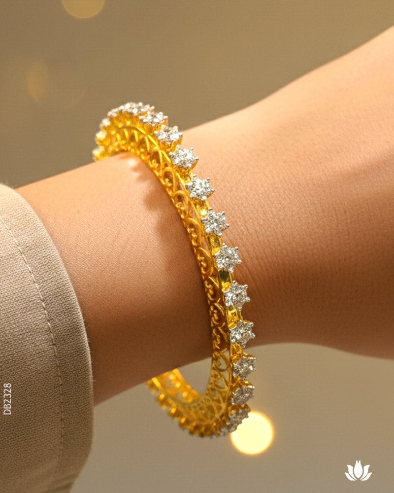 18K Real Diamond Star - Set Bangle G - H/VS - SI - GEHNABOX
