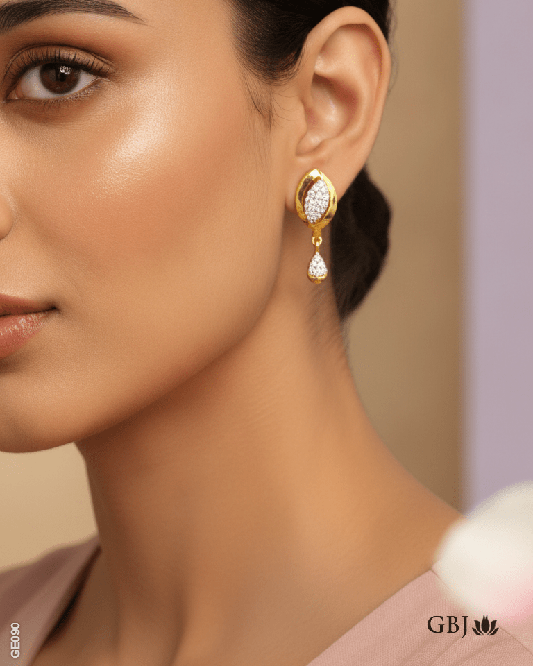 18K Yellow Gold Pear-Drop Bali - GEHNABOX