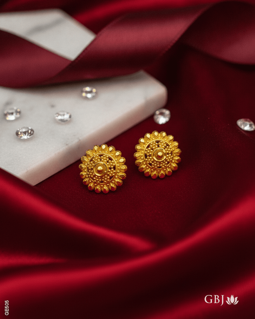 22K Yellow Gold Handcrafted Floral-Bloom Tops - GEHNABOX
