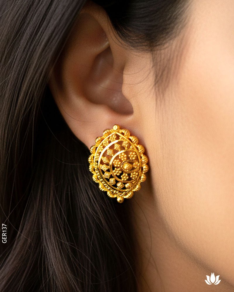 22K Yellow Gold Handmade Classic Tops - GEHNABOX