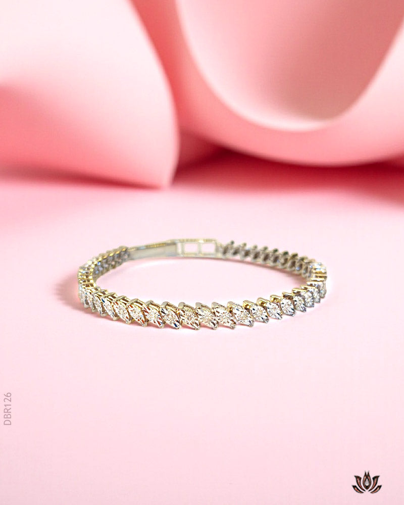 18K Real Diamond Luxury Chain Bracelet G-H/VS-SI
