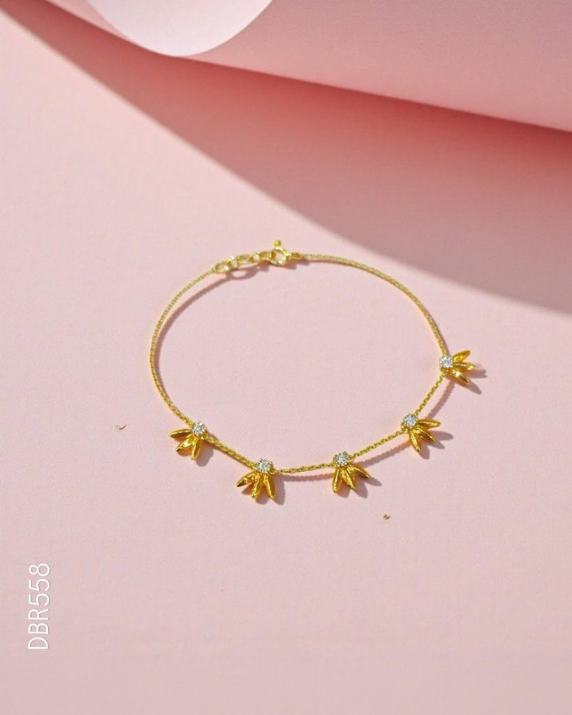 14K Real Diamond Sleek Chain Bracelet F-G / SI