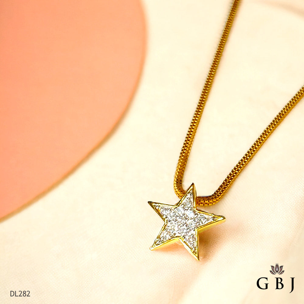 18K Real Diamond Star Locket VS-SI / G-H