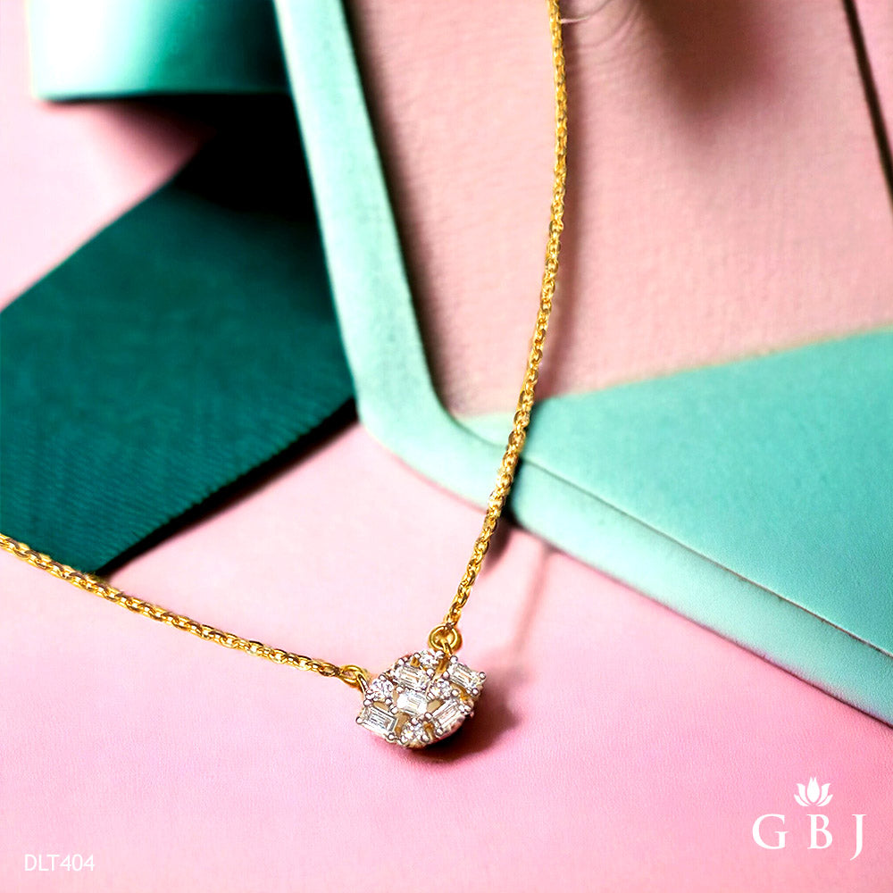 18K Real Diamond Locket Chain VS-SI / F-G-H