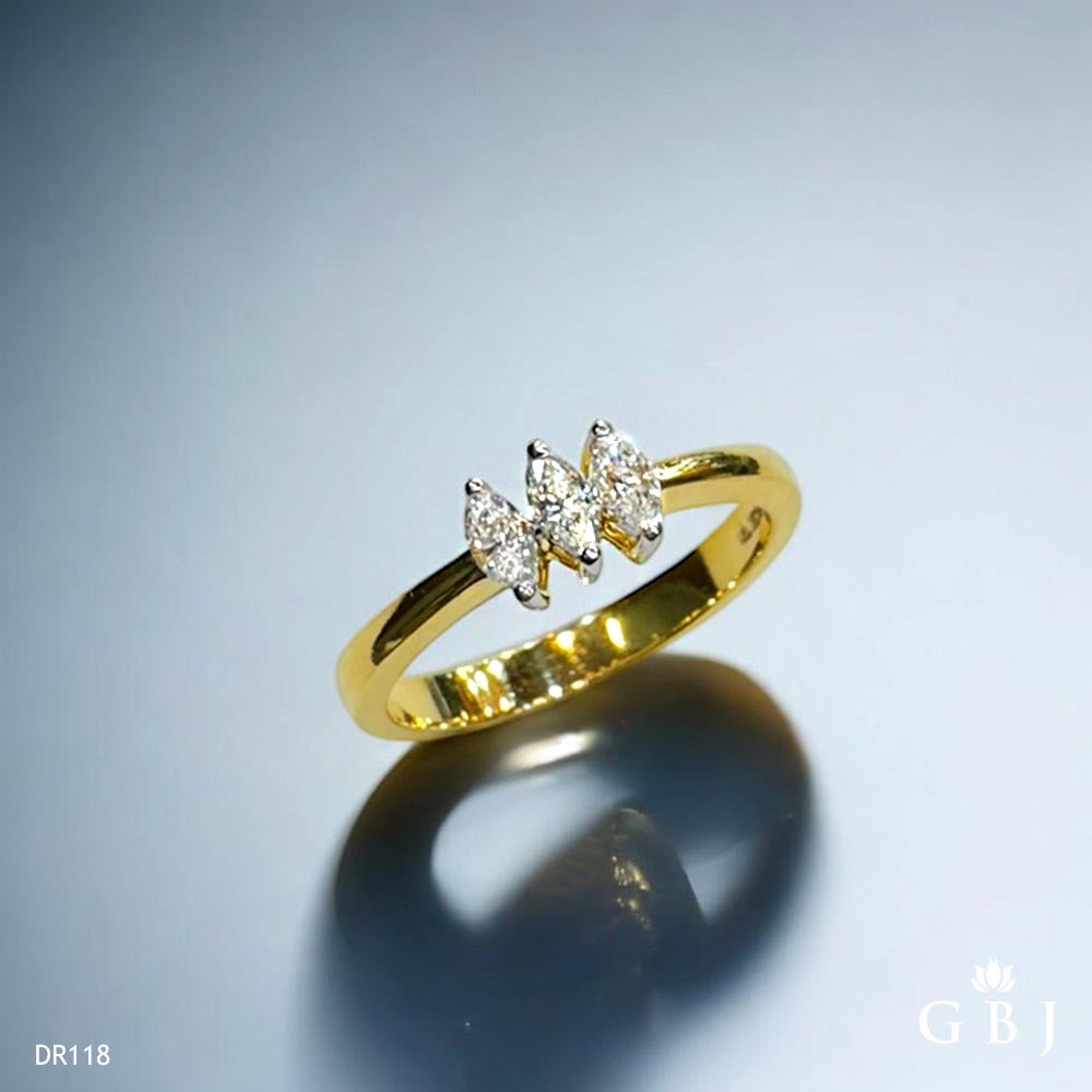 18K Real Diamond Triple Tiara Ring VS / F-G