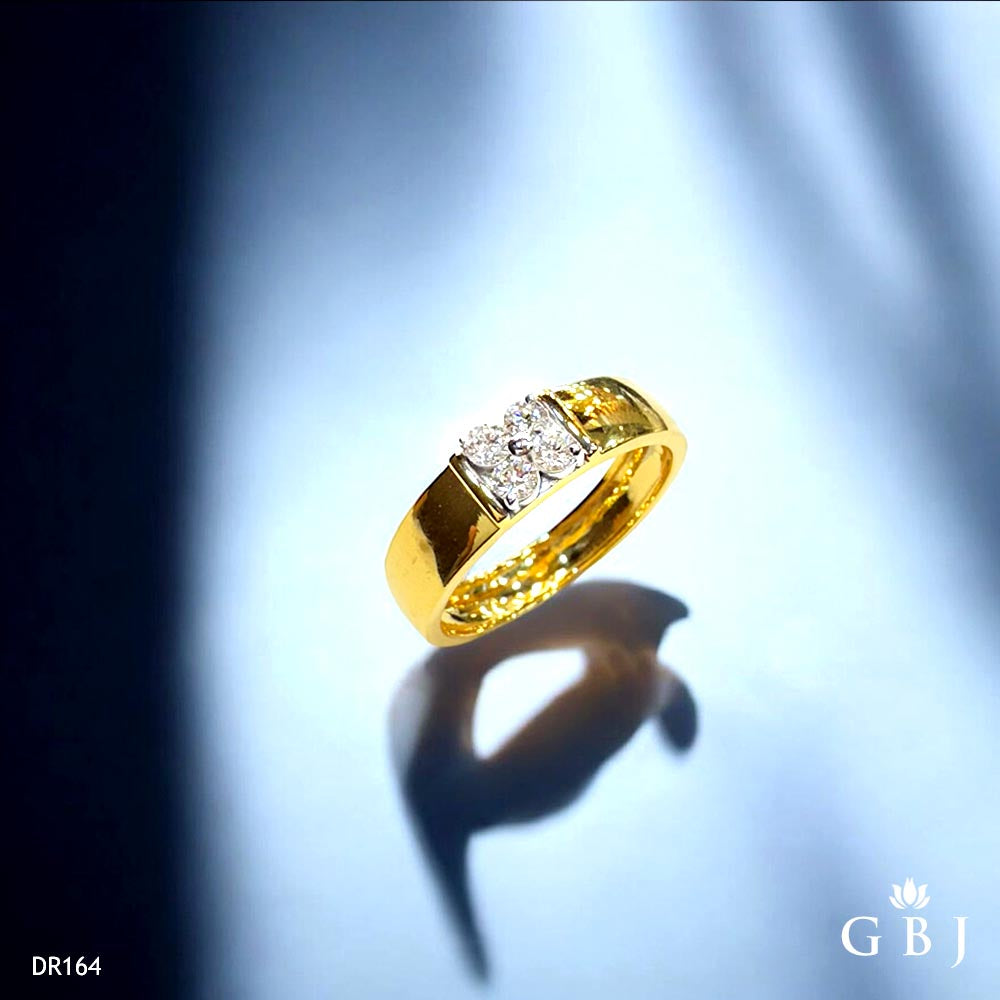 18K Real Diamond simple Men's Ring VS-SI / G-H