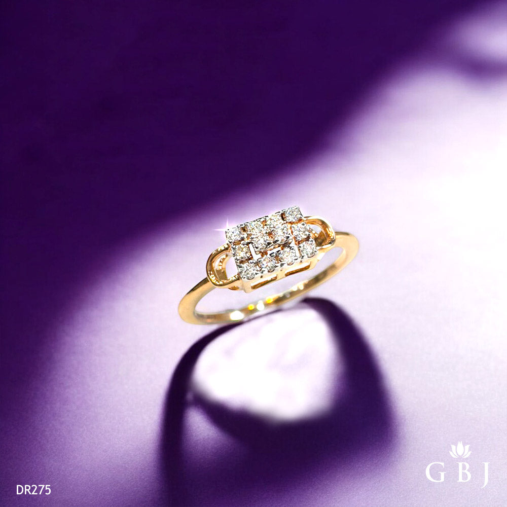 18K Real Diamond Everyday Ring VVS / E-F