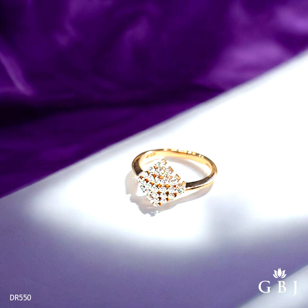 18K Real Diamond Simple Ring VVS / E-F