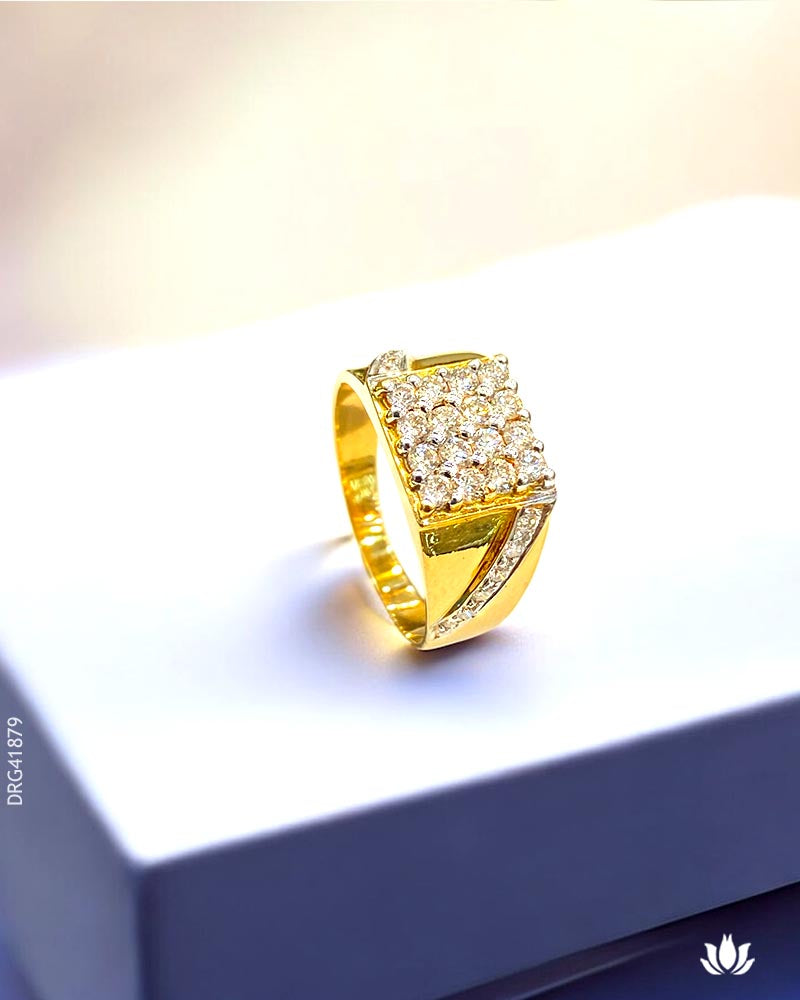 18K Real Diamond Cluster Men's Ring VS-SI / G-H
