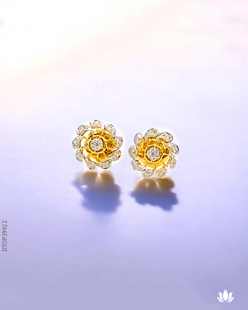 14K Real Diamond Flowral  Tops VS / GH