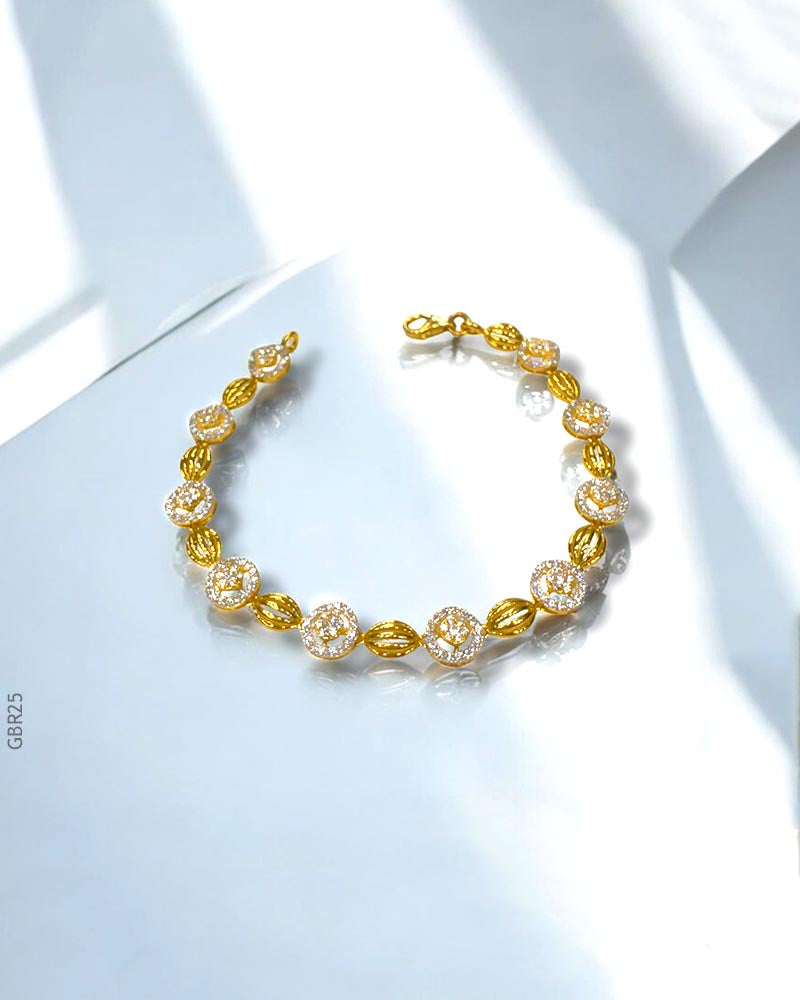 18K Yellow Gold Tennis Bracelet