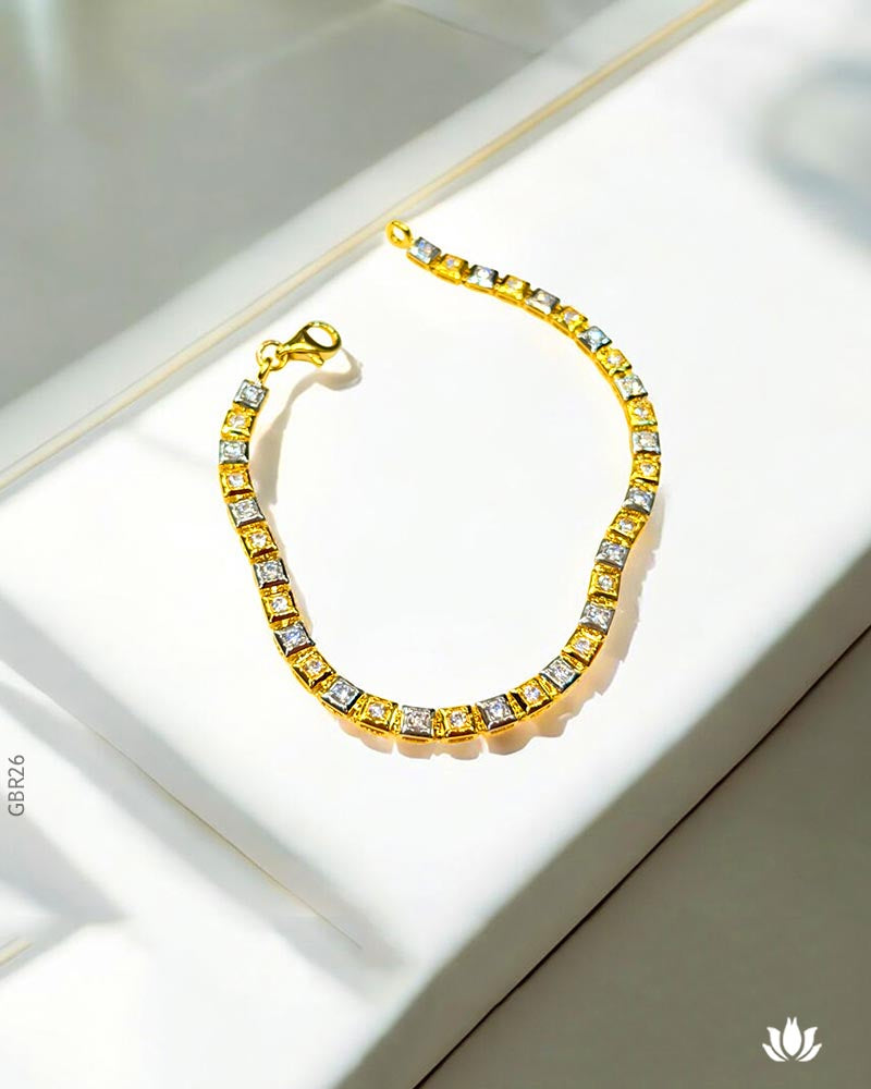 18K Yellow Gold Sparkling Bracelet