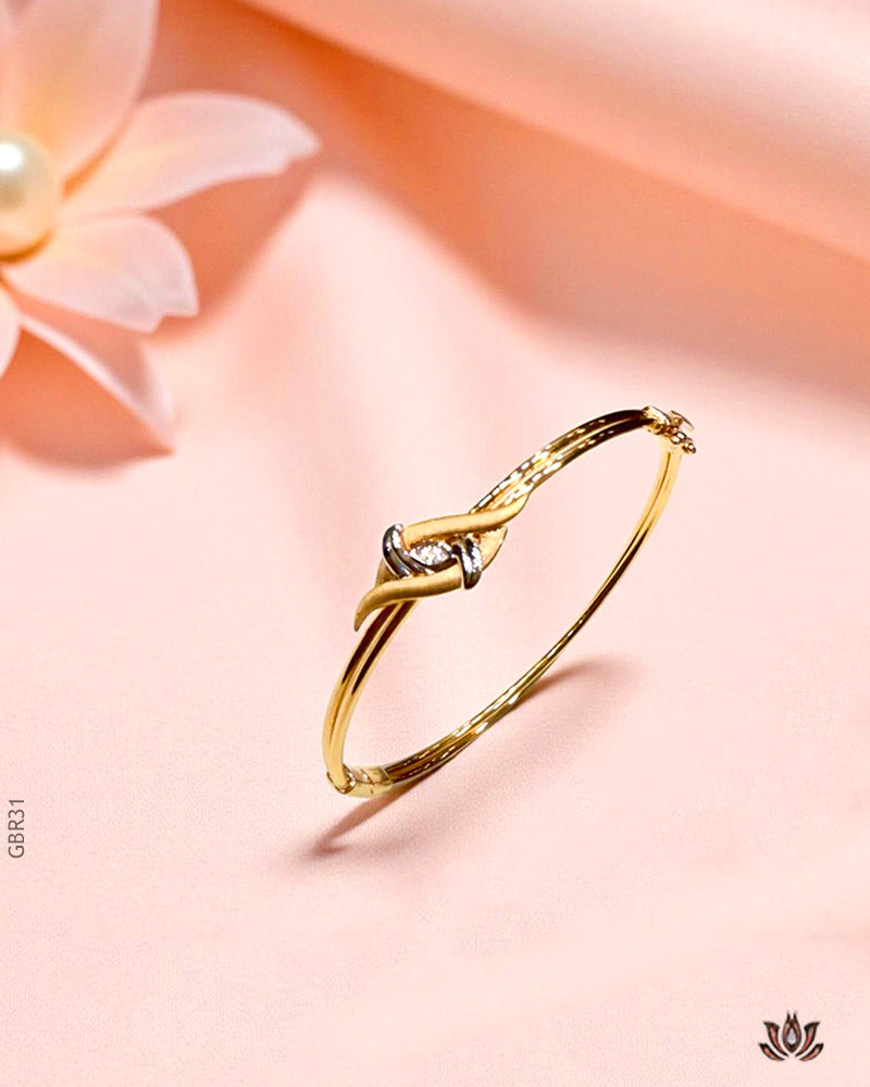 18K Rose Gold Stylish Band Bracelet