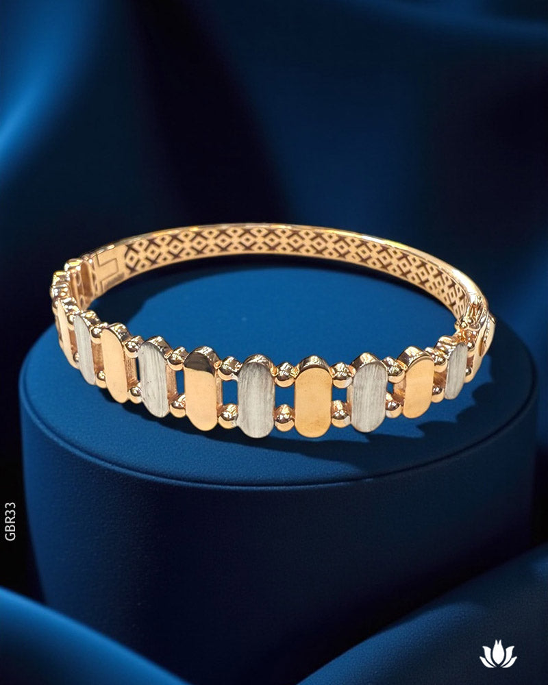 18K Rose Gold Geometric Kada Bracelet