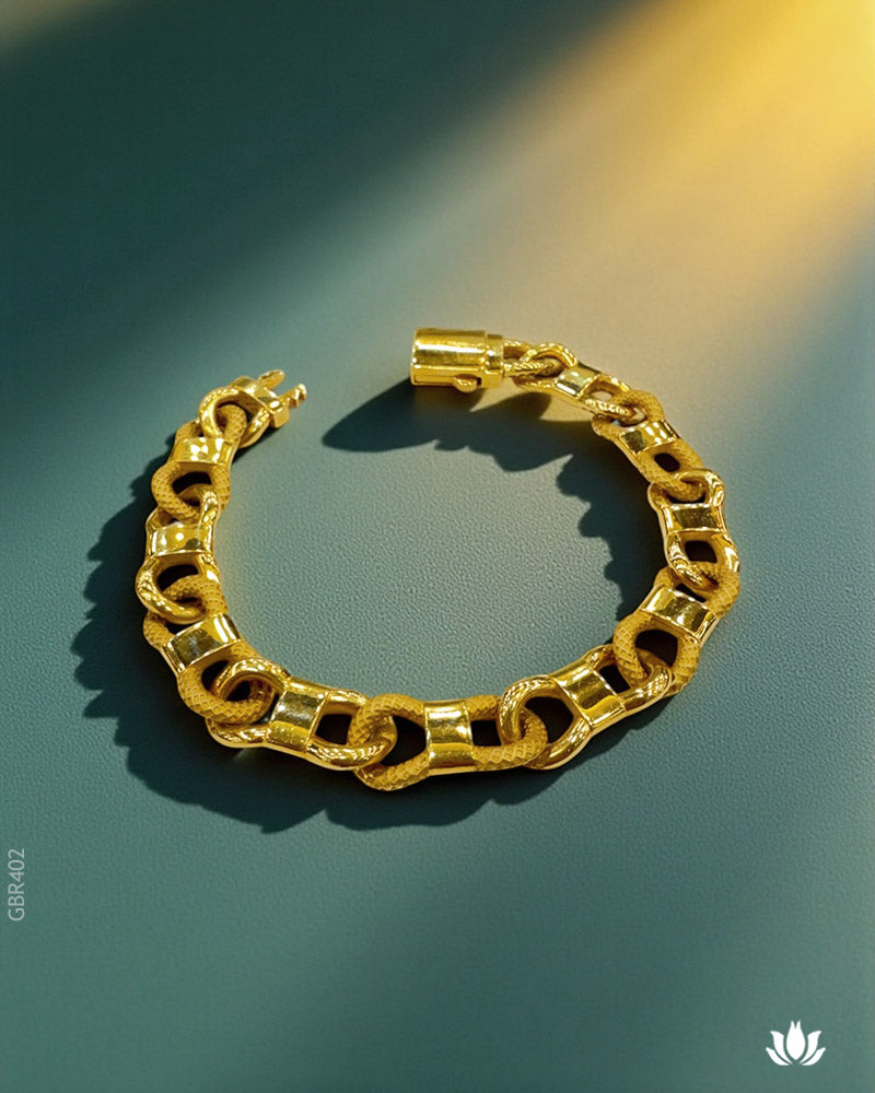 22K Yellow Gold Interlock Bracelet