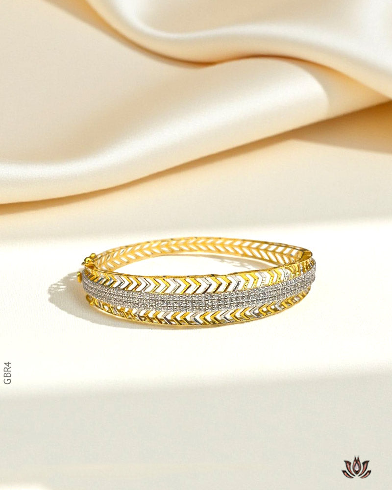 18K Yellow Gold Duet Sparkle Bracelet