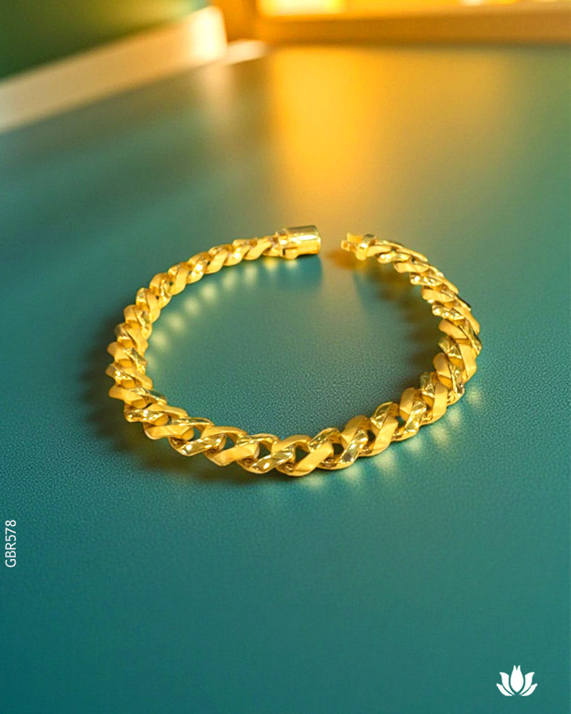 22K Yellow Gold Classic Men's Bracelet