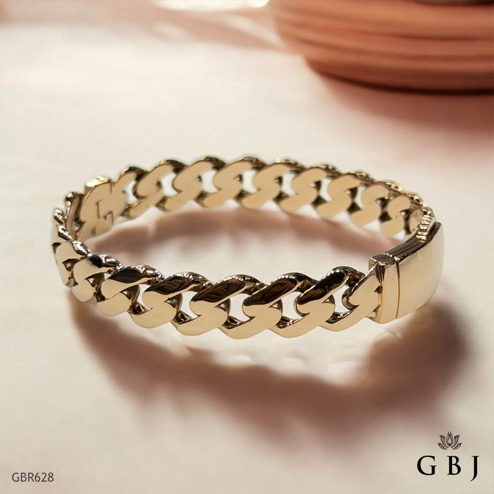 18K Real Rose Gold Cubin Kada Bracelet