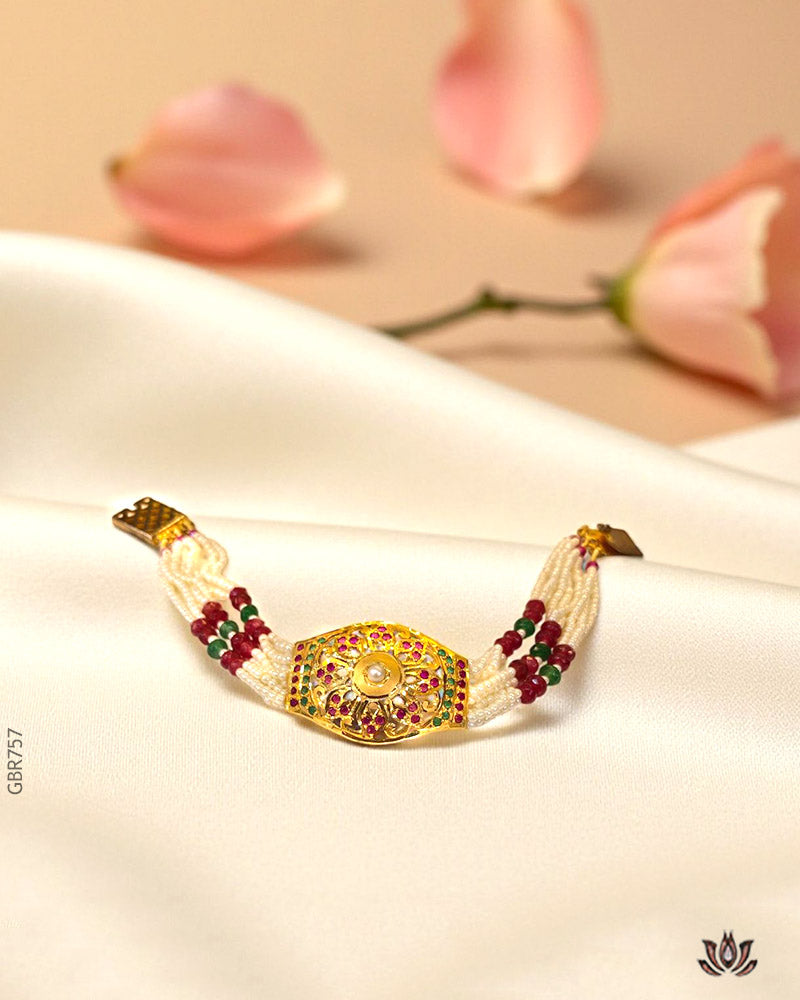 22K Yellow Gold Elegant Bead Bracelet