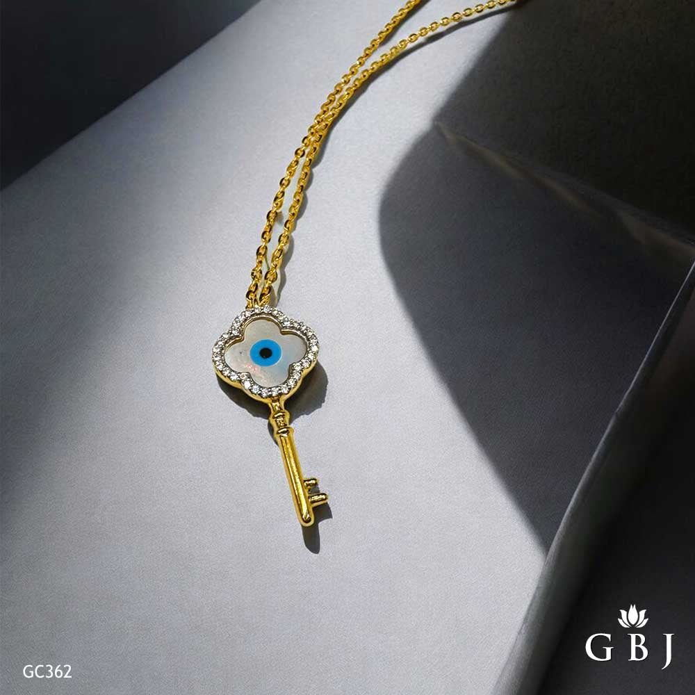 18K Real Gold Locket Chain