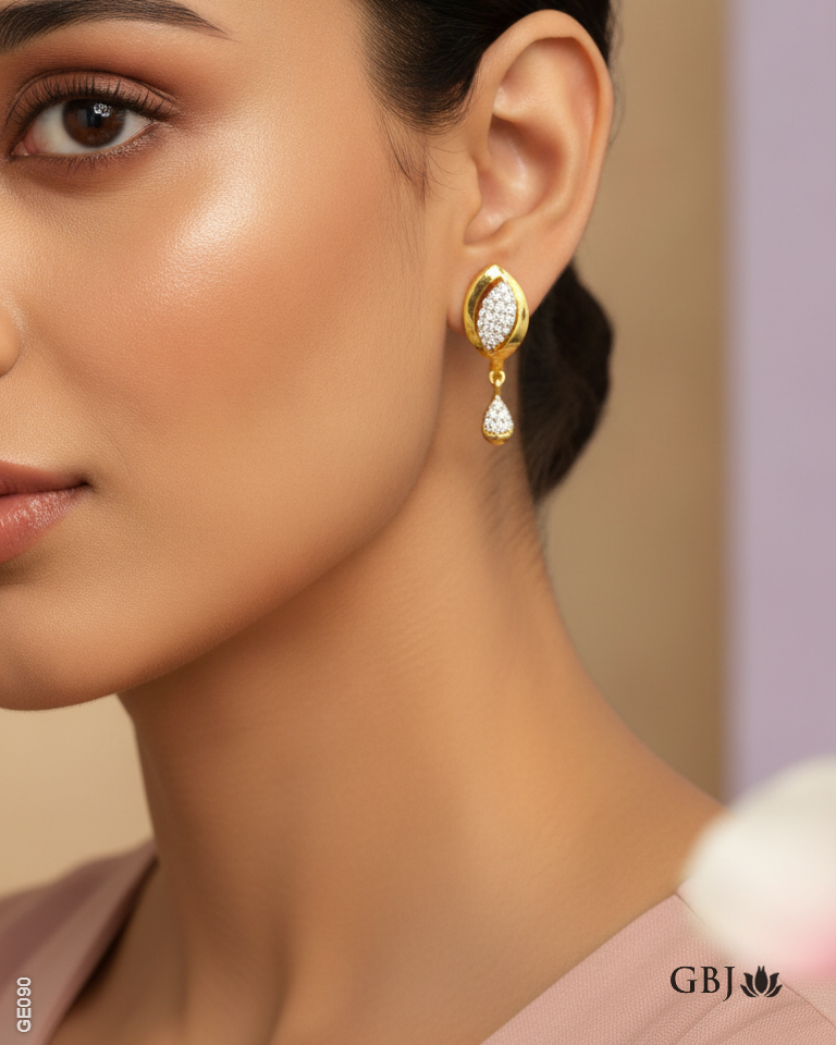 18K Yellow Gold Pear-Drop Bali