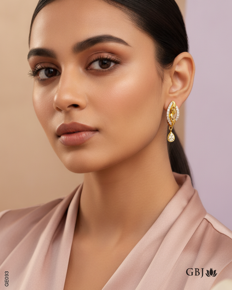18K Yellow Gold Marquise Pear-Drop Bali