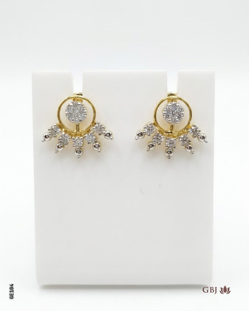 18K Yellow Gold Sunburst Swarovski Tops
