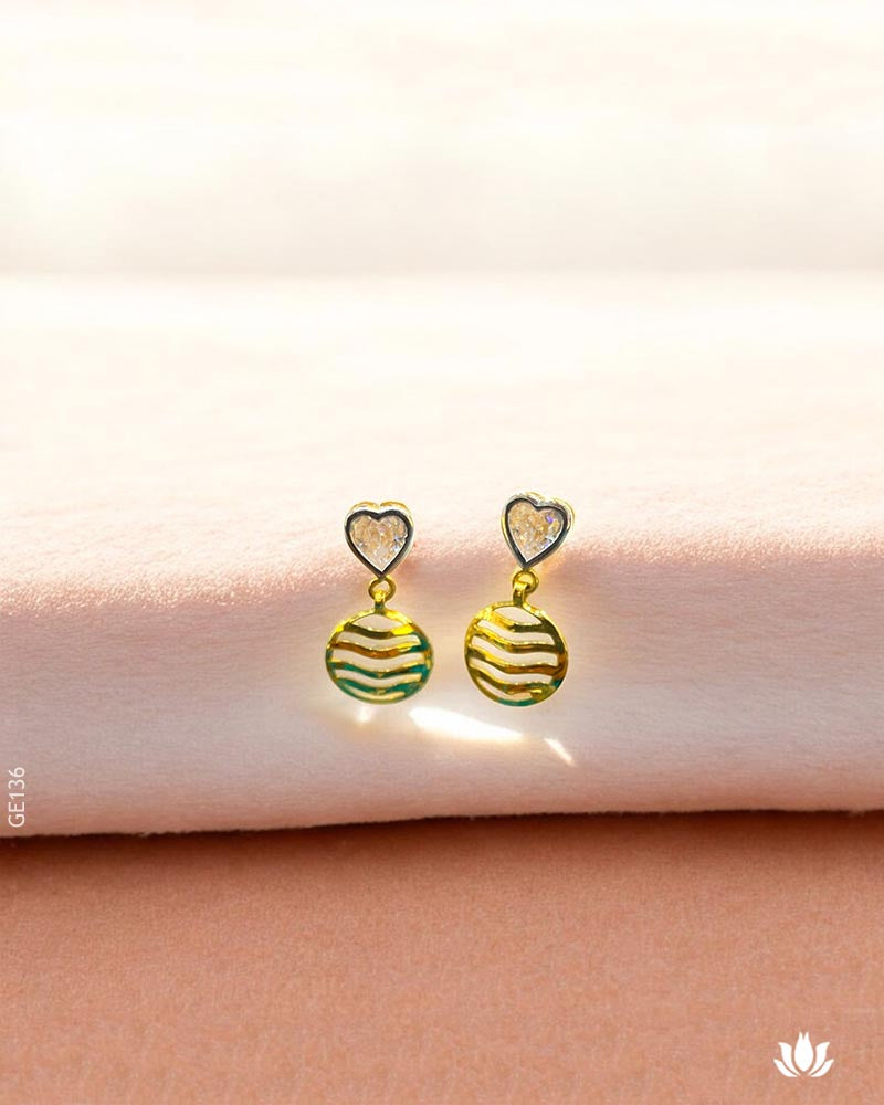 18K Yellow Gold Drop Earrings