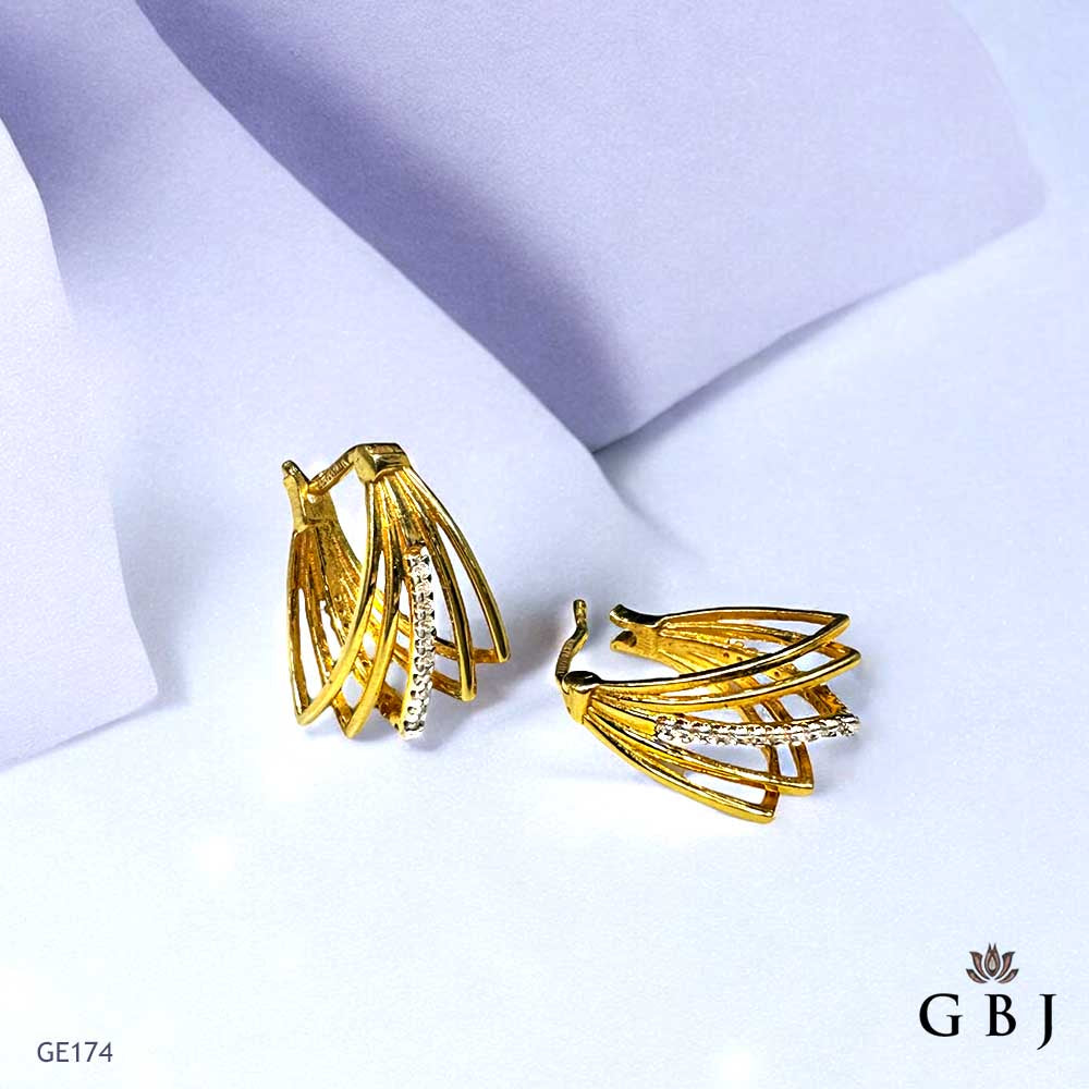 18K Real Gold Swarovski Unique Bali
