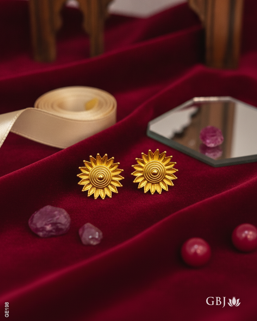 22K Yellow Gold Classic Circular Tops