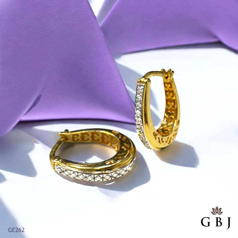 18K Real Gold Swarovski Bali