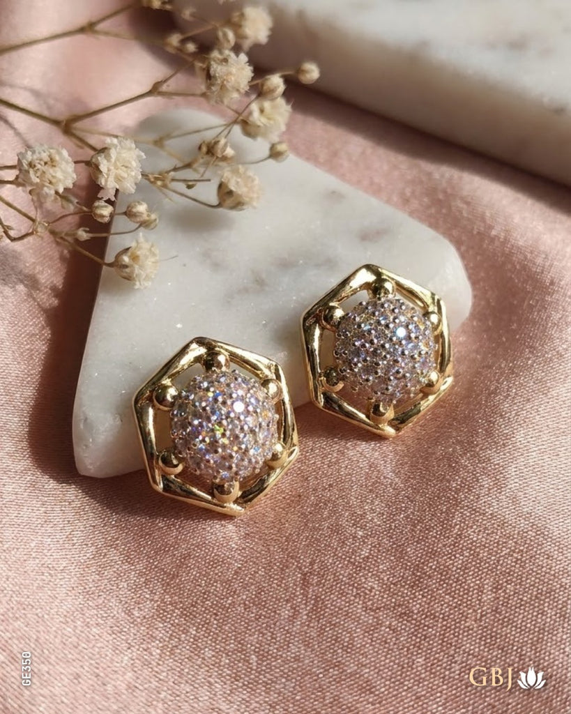 18K Yellow Gold Orbital Swarovski Tops