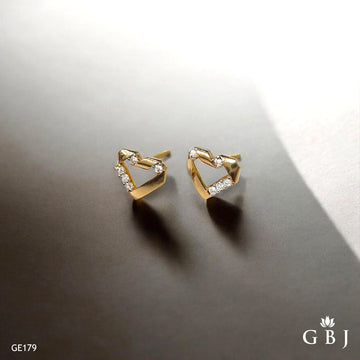 18K Real Gold Heart Tops