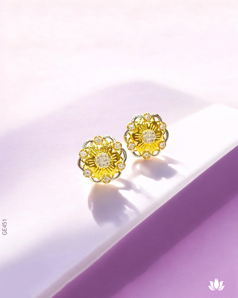 18K Real Gold Sunburst Tops