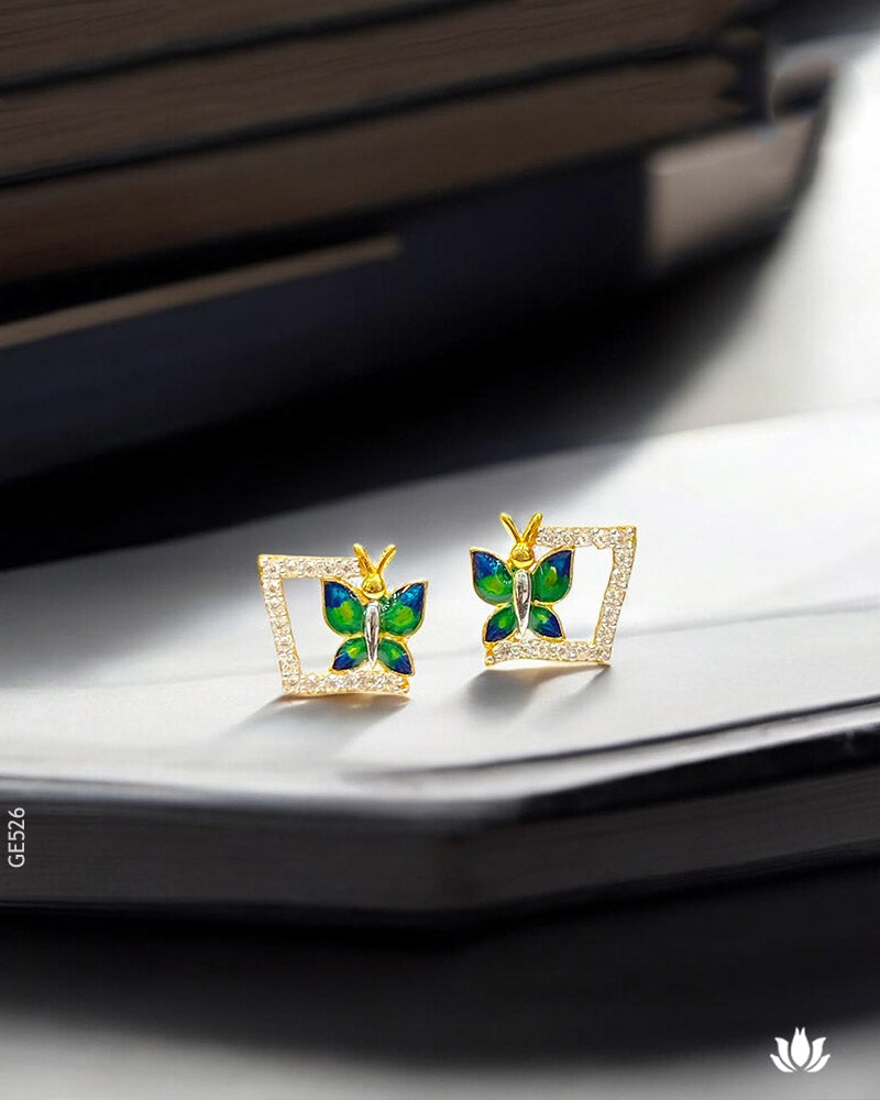 18K Real Gold Butterfly Tops