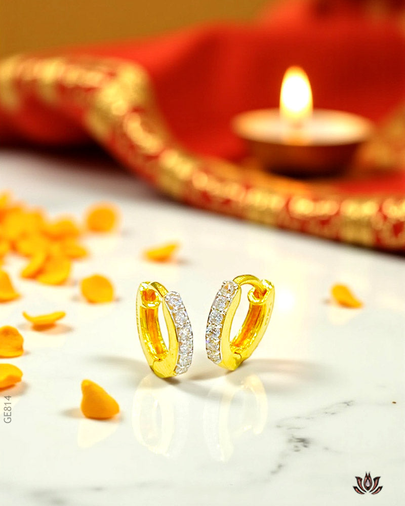 18K Yellow Gold Swarovski Bali