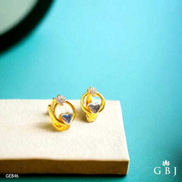 18K Real Gold Stylish Swarovski Bali