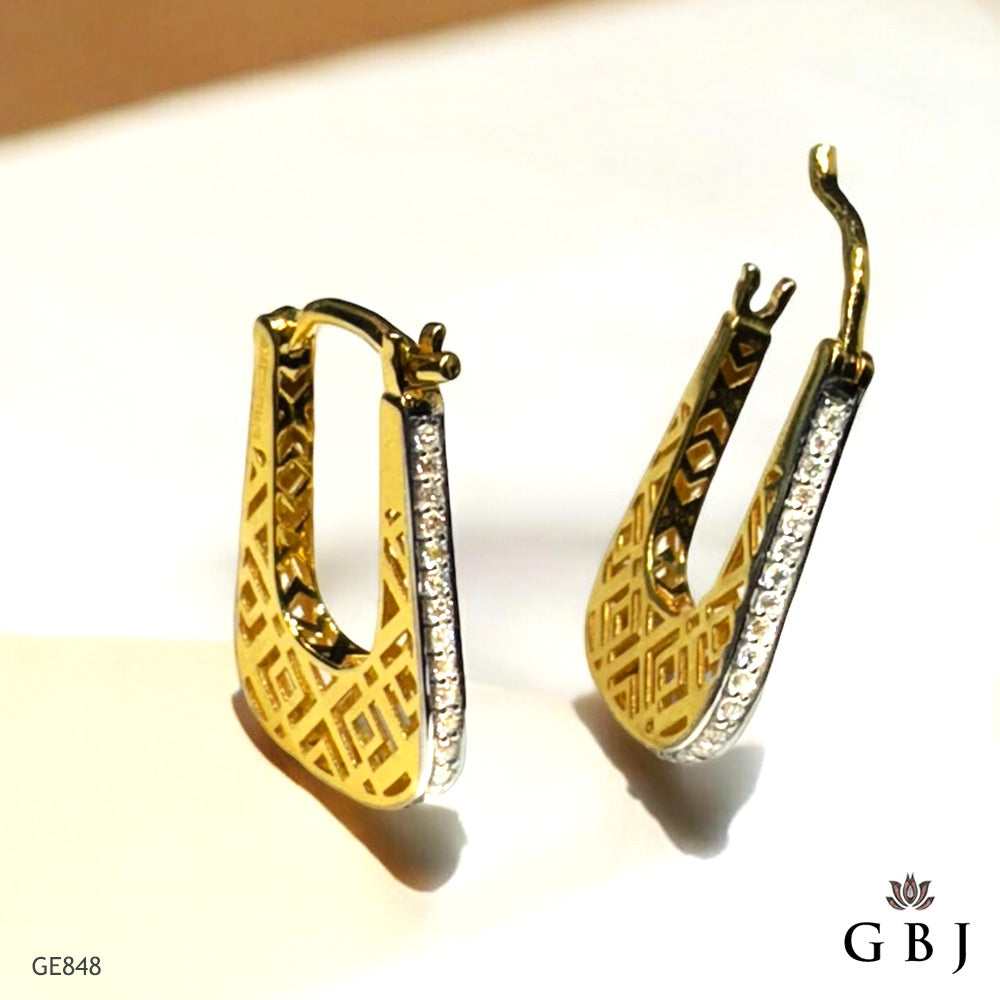 18K Real Gold Swarovski Lace Bali