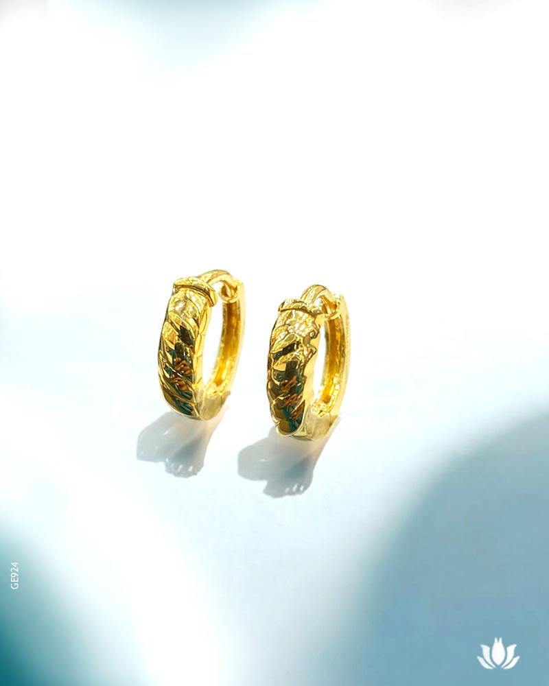 22K Real Yellow Gold Plain Casting Bali
