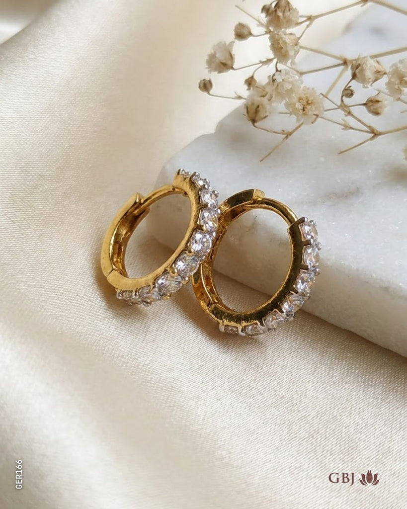 18K Yellow Gold Classic Swarovski Bali