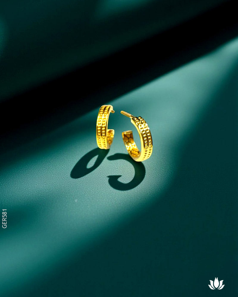 22K Yellow Gold Halo Plain Bali