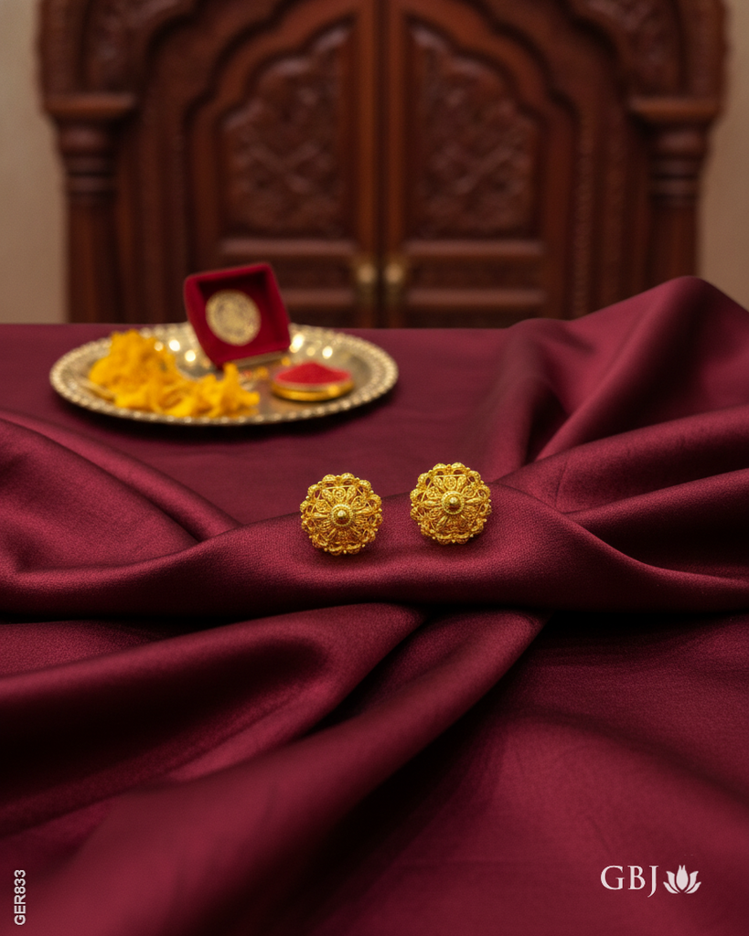 22K Yellow Gold Traditional Handcrafted Circular Tops