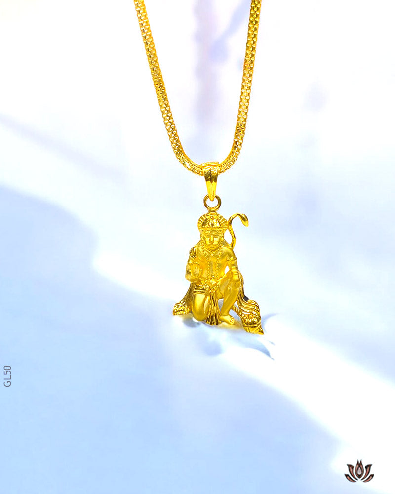 22K Yellow Gold Lord Hanuman Locket