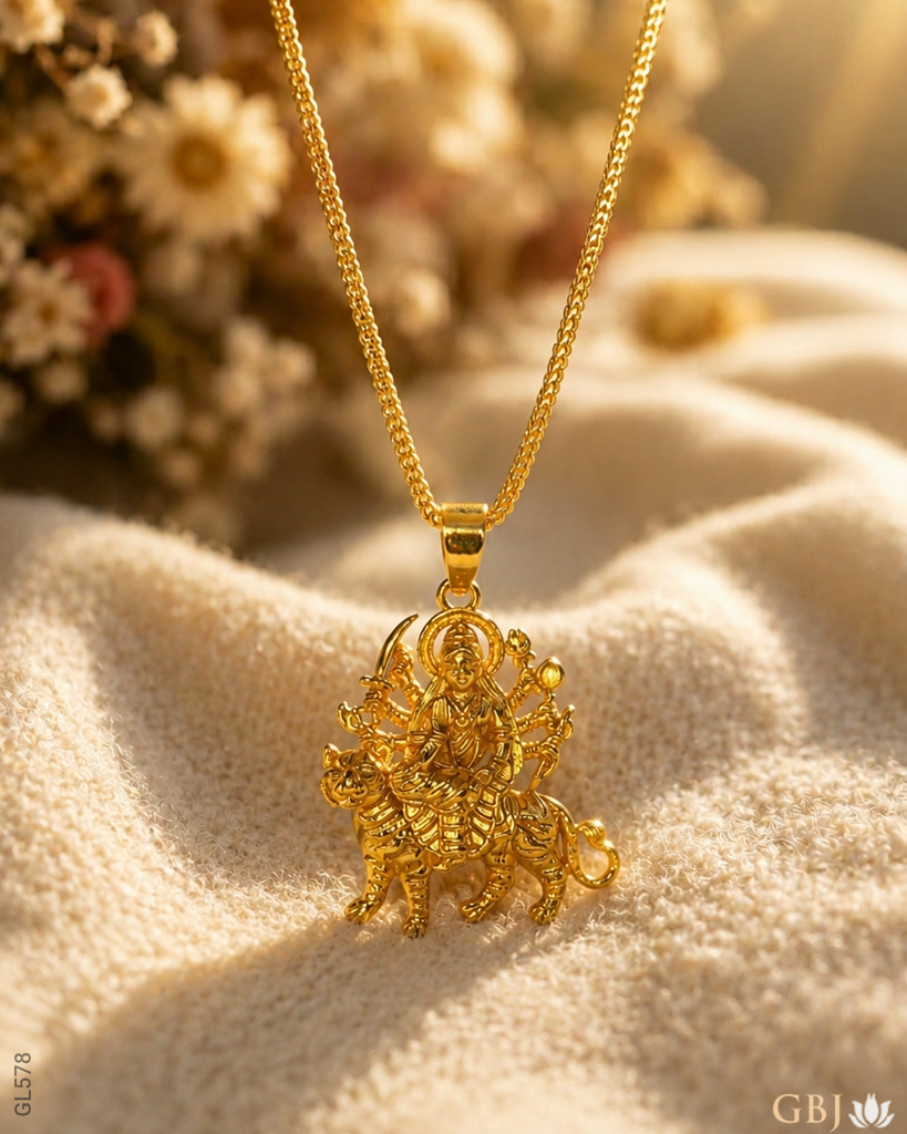 22K Yellow Gold Durga DevotionalLocket