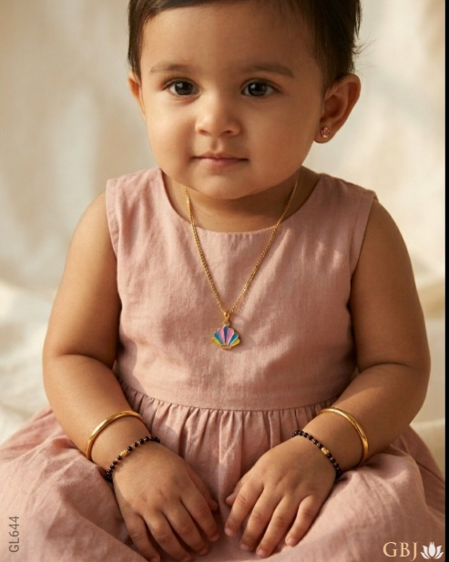 22K Yellow Gold Samudra-Meena Baby Locket
