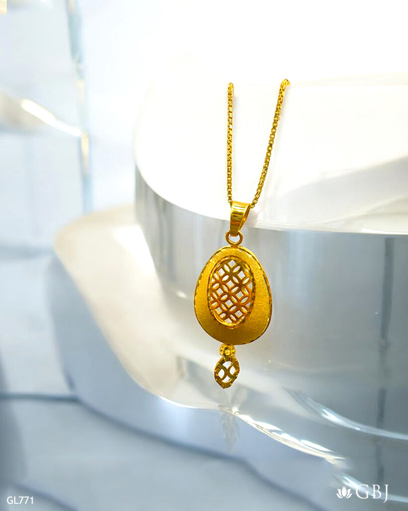 22K Real Yellow Gold Delicate Locket